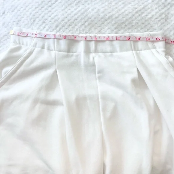 Halara High Waisted Pocket Wide Leg Fleece Casual Pants Sweatpants White - Picture 7 of 9